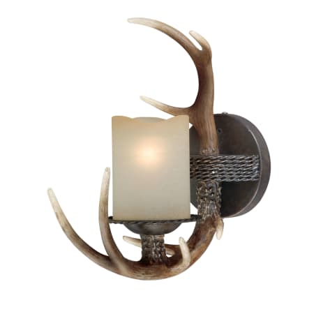 Roseto Dylan 16" Tall Bathroom Sconce Black Walnut