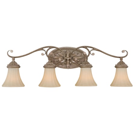 Roseto Beckham 4 Light 34" Wide Bathroom Vanity Light French Bronze