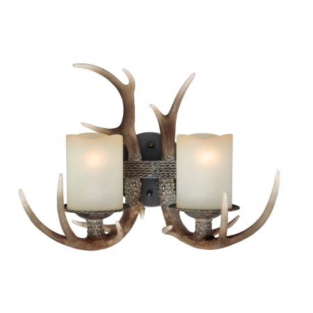 Roseto Dylan 2 Light 19" Wide Bathroom Vanity Light Black Walnut