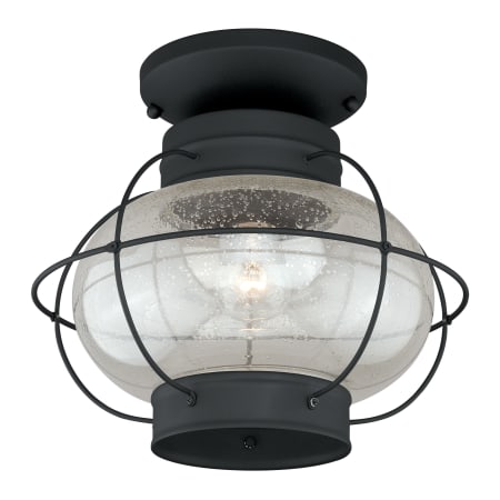 Roseto Thiago 13" Wide Outdoor Semi-Flush Lantern Ceiling Fixture Textured Black