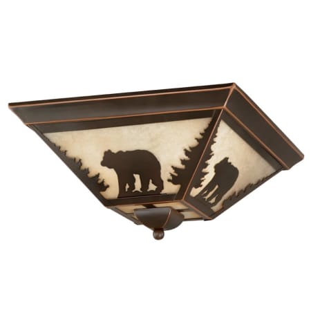 Roseto Bradley 3 Light 14" Wide Flush Mount Bowl Ceiling Fixture Burnished Bronze