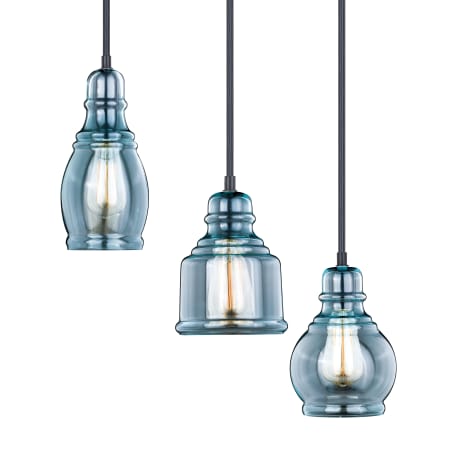 Roseto Ezekiel 3 Light 18" Wide Multi Light Pendant Oil Rubbed Bronze