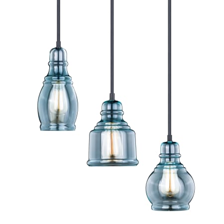 Roseto Ezekiel 3 Light 18" Wide Multi Light Pendant Satin Nickel