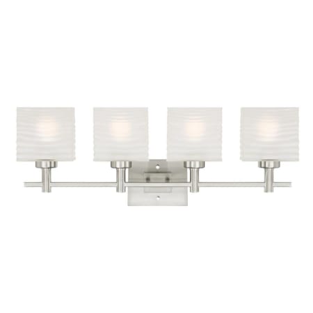 Roseto Kamloops 4 Light 30" Wide Vanity Light Brushed Nickel