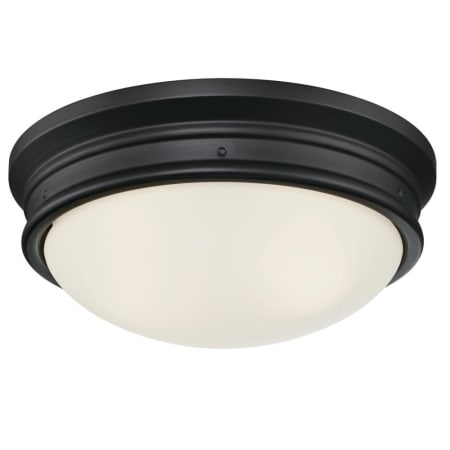 Roseto Fort Saint James 2 Light 13" Wide Flush Mount Bowl Ceiling Fixture Matte Black