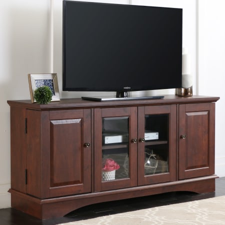 Roseto 52" Wide Traditional TV Stand Media Cabinet Traditional Brown
