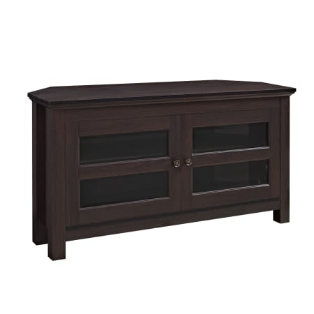 Roseto 44" Wide Corner Style TV Stand Media Cabinet Espresso