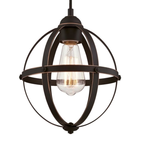 Roseto Saint Albert Single Light 9" Wide Mini Pendant Oil Rubbed Bronze