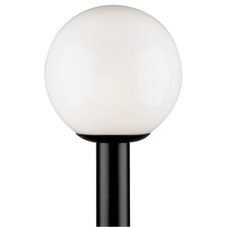 Roseto Lethbridge Single Light 13" Tall Post Light Black Polycarbonate