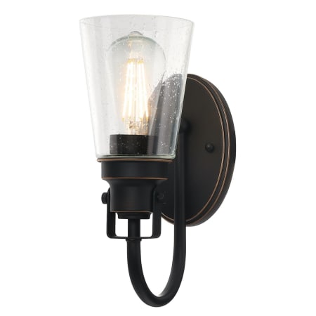 Roseto VonStiehl 12" Tall LED Wall Sconce Oil Rubbed Bronze with Highlights