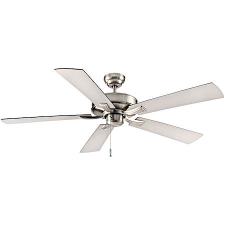 RP Lighting and Fans Brisden 52" 5 Blade Indoor Ceiling Fan Brushed Nickel
