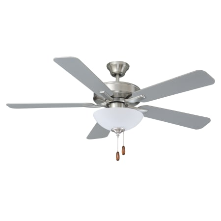 RP Lighting and Fans Star Light 52" 5 Blade Indoor Ceiling Fan with LED Bulbs Included Brushed Nickel / Brushed Nickel