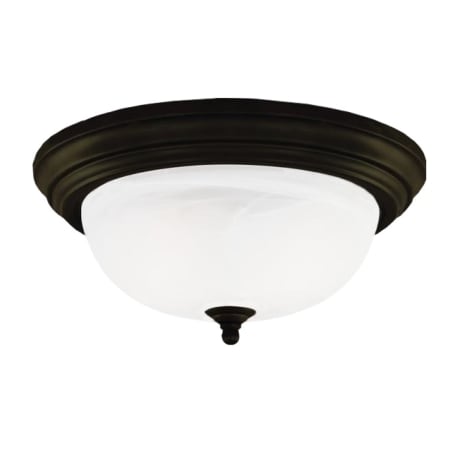 RP Lighting and Fans 15" Wide LED Flush Mount Ceiling Fixture - 23 W, 3000K Oil Rubbed Bronze