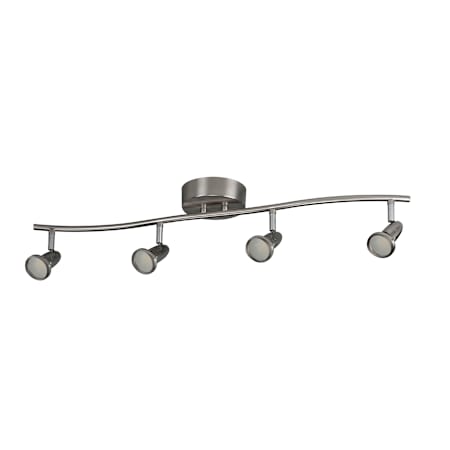 RP Lighting and Fans 4 Light 31" Long LED Fixed Rail Ceiling Fixture Brushed Nickel