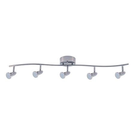 RP Lighting and Fans 5 Light 31" Long LED J-Track Kit Brushed Nickel