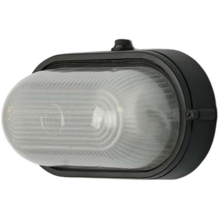 RP Lighting and Fans Bulkhead 8" Wide ADA Oval Outdoor Open Wall Sconce Textured Black