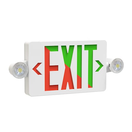 RP Lighting and Fans Turner Dual Color LED Exit Sign White
