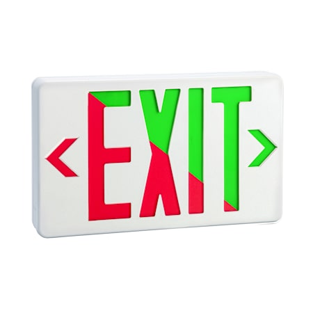 RP Lighting and Fans Sampson Dual-Color LED Exit Emergency Combo Light White