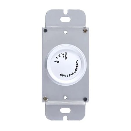 RP Lighting and Fans 4 Speed Rotary Wall Control with White Knob Included White