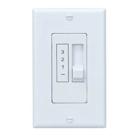 RP Lighting and Fans 3 Speed Single Slide Wall Control for Multi-Fan Use White
