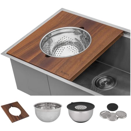 Mahogany / Stainless Steel