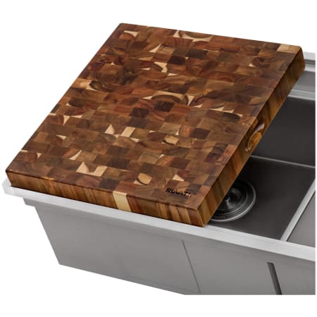 Ruvati Accessories 17" L x 16" W End-Grain Teak Butcher Block Solid Wood Large Workstation Cutting Board Acacia
