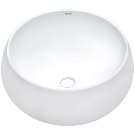 Ruvati Vista 16" Round Porcelain Vessel Bathroom Sink White