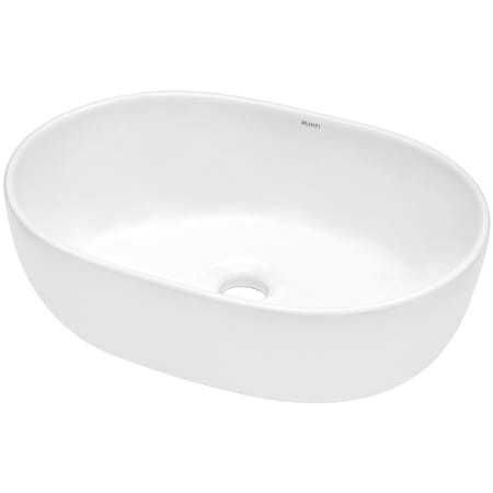 Ruvati Vista 19" Oval Porcelain Vessel Bathroom Sink White