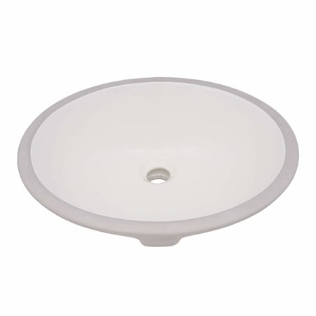 Ruvati Krona 18-1/2" Oval Porcelain Undermount Bathroom Sink with Overflow Biscuit