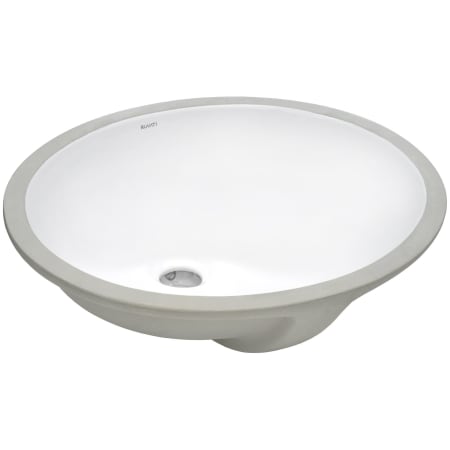 Ruvati Krona 18" Oval Porcelain Undermount Bathroom Sink with Overflow White