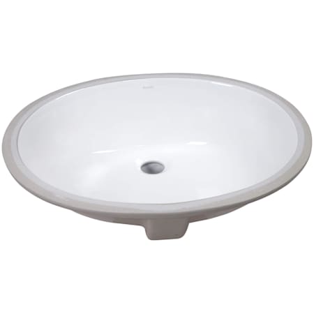 Ruvati Krona 21-1/2" Oval Porcelain Undermount Bathroom Sink with Overflow and White