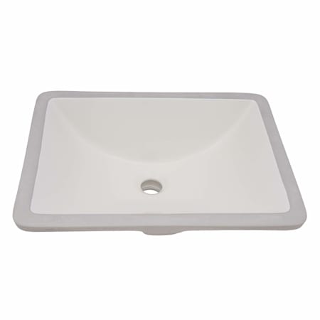 Ruvati Krona 18-1/2" Rectangular Porcelain Undermount Bathroom Sink with Overflow Biscuit
