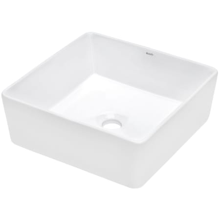 Ruvati Vista 15" Square Porcelain Vessel Bathroom Sink White