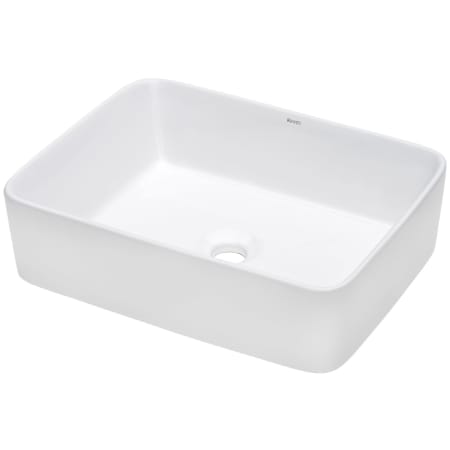 Ruvati Vista 19" Rectangular Porcelain Vessel Bathroom Sink White