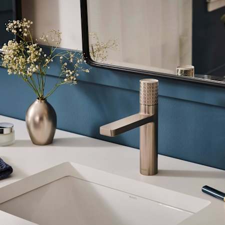 Ruvati Emilio 1.2 GPM Single Hole Bathroom Faucet with Knob Handle Brushed Nickel