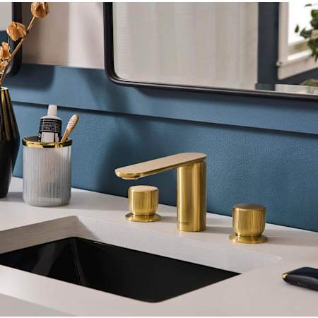 Ruvati Fabio 1.2 GPM Widespread Bathroom Faucet Brushed Gold