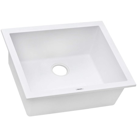 Ruvati epiGranite 21" Undermount Single Basin Granite Composite Kitchen Sink Arctic White