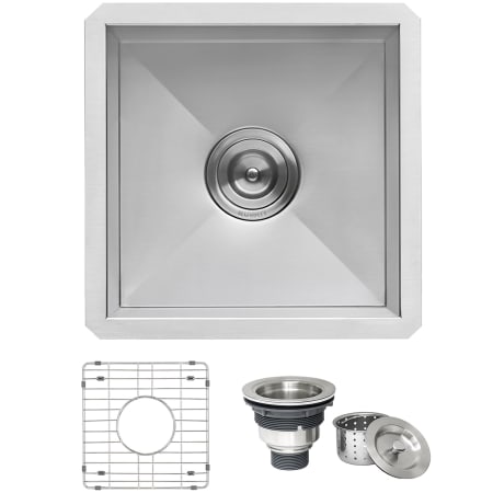Ruvati Nesta 15" Undermount Single Basin Stainless Steel Kitchen Sink Stainless Steel
