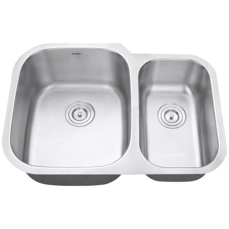 Ruvati Parmi 29" Undermount Double Basin 16 Gauge Stainless Steel Kitchen Sink with 2 Basin Racks and 2 Basket Strainers Stainless Steel