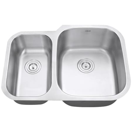 Ruvati Parmi 29" Undermount Double Basin Stainless Steel Kitchen Sink with Basin Rack and Basket Strainer Stainless Steel