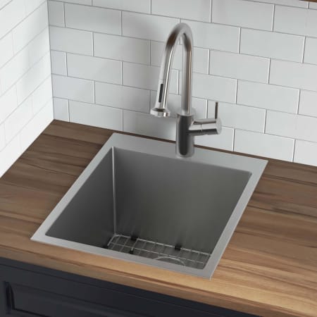 Ruvati Forma 18" Drop In Single Basin Stainless Steel Utility Sink Stainless Steel