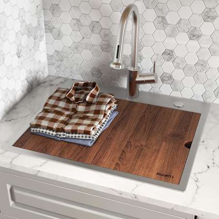 Ruvati Alto 25" Drop In Single Basin Stainless Steel Utility Sink Stainless Steel