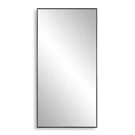 Salt and Light 20" x 40" x 1" Rectangular Simple Mirror Black