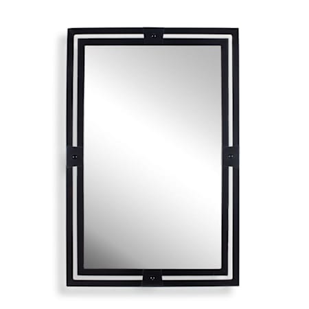 Salt and Light 24 x 36 Inch Rustic Mirror Rich Black