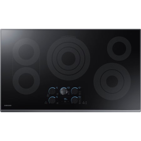 Samsung 36 Inch Wide Built In Electric Cooktop with Rapid Boil, WiFi / Bluetooth Connectivity and Sync Elements Black Stainless Steel