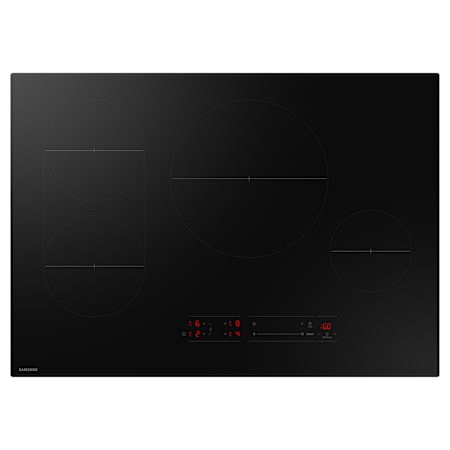 Samsung 30 Inch Wide 4 Burner Induction Cooktop with Power Boost and Sync Burner Black