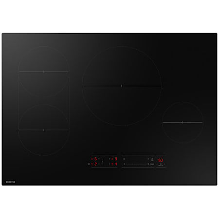 Samsung 30 Inch Wide 4 Burner Electric Cooktop with Precise Temperature Control and Sync Burner Black