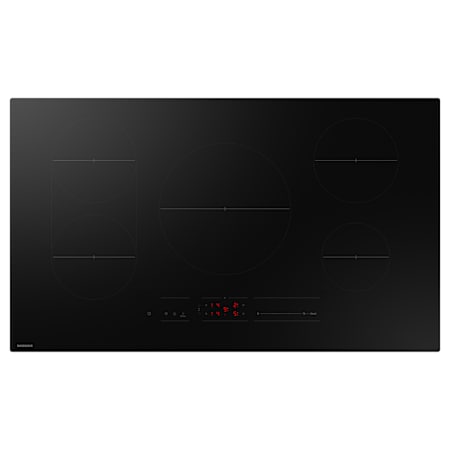 Samsung 36 Inch Wide 5 Burner Induction Cooktop with Power Boost and Sync Burner Black