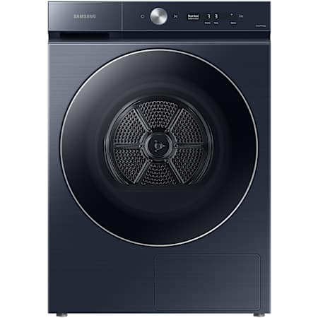 Samsung Bespoke 27 Inch Wide 7.8 Cu. Ft. Energy Star Certified Electric Dryer with AI Smart Dial and Ventless Hybrid Heat Pump Brushed Navy