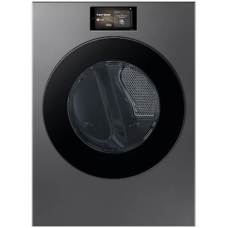 Samsung Bespoke 27 Inch Wide 7.6 Cu. Ft. Energy Star Certified Electric Dryer with Sensor Dry and Touch Controls Dark Steel
